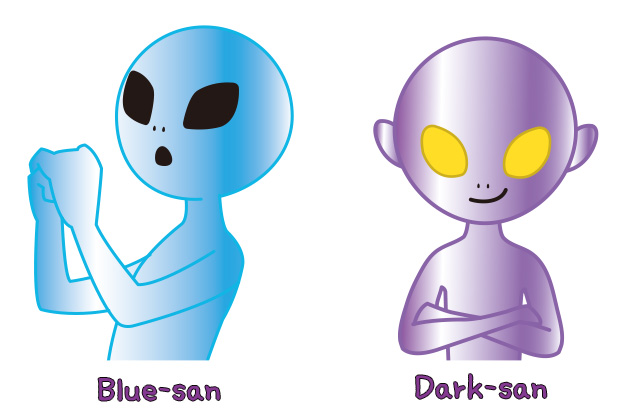 Blue-san and Dark-san