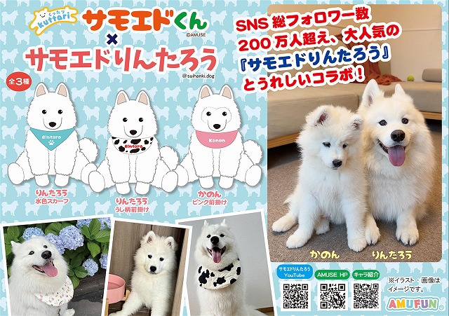 ≪8月の新商品≫くったりサモエドくん×サモエドりんたろう -NEW ITEM!