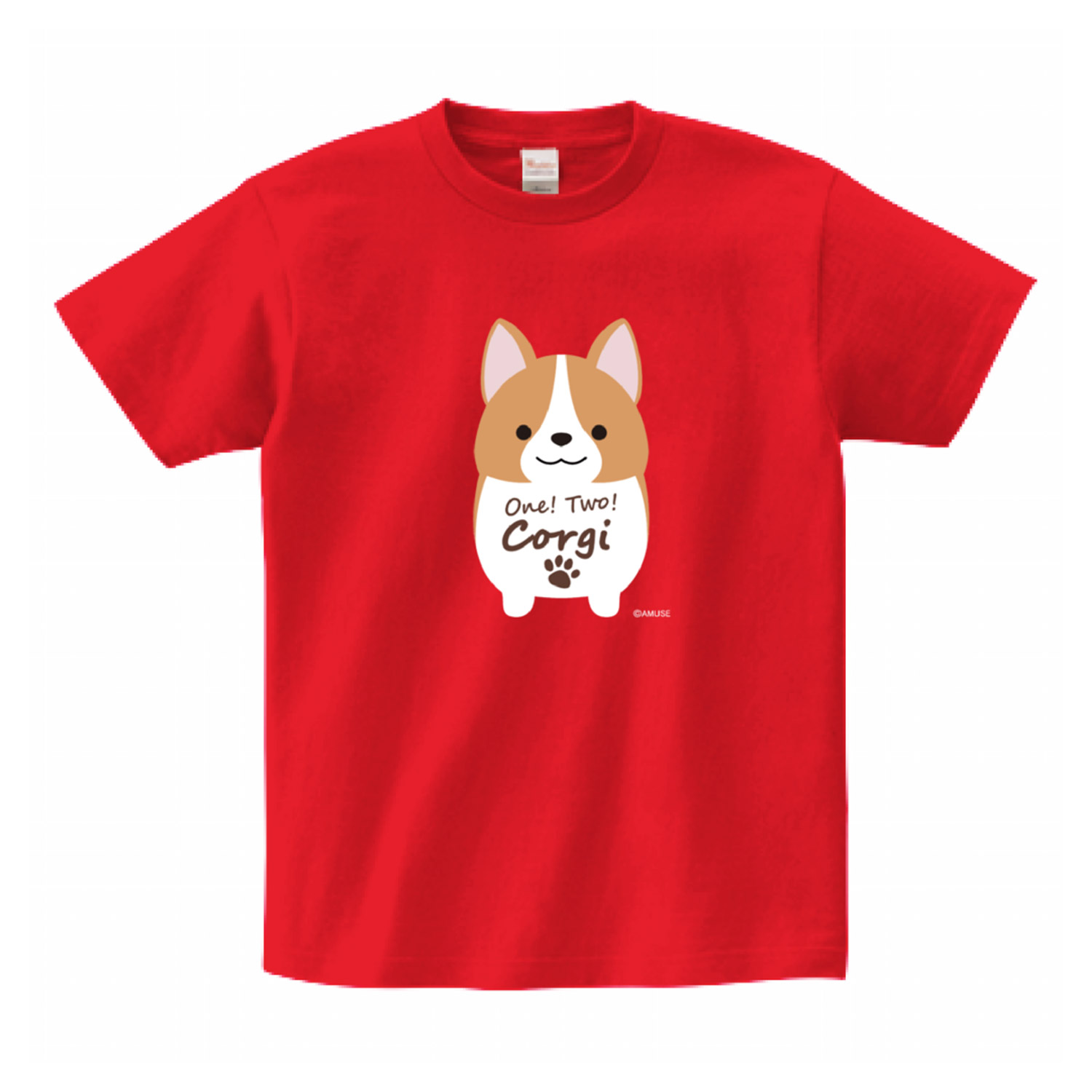 [Online shop limited]One! Two! Corgi T-shirts(Front)