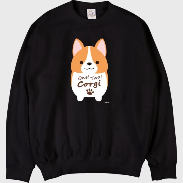 [Amuse online shop limited]One! Two! Corgi sweatshirt (front) 