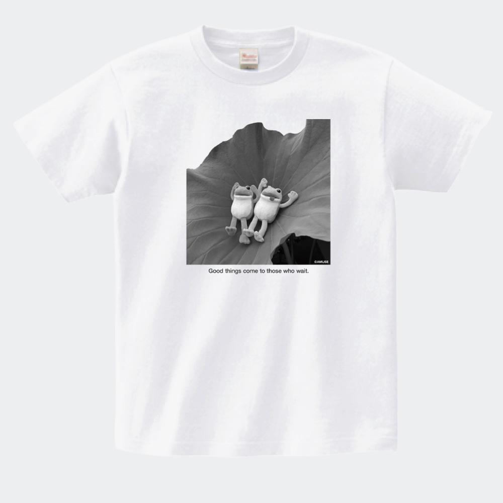 【オンライン限定】おとぼけケロピョンTシャツ(モノクロ)
